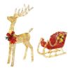 Courtyard Elk Christmas Decoration 74*20*120cm 3000V 360W