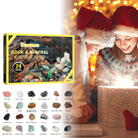 Owmoo Ore Blind Box Christmas Toy Gift Box 24 Days Treasure Ore Blind Box Toys (Quantity: 1PCS, Specifications: Boxed)
